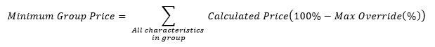 Minimum group price - example