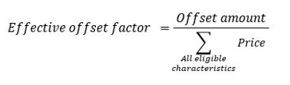 Effective offset factor