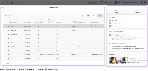 Co-Pilot Opened with a Slideout Menu