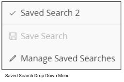 Saved Search Drop Down Menu