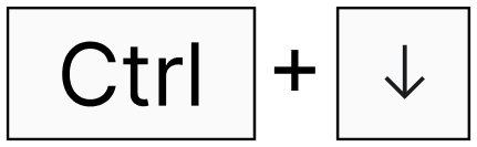 Shortcut key for move down