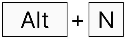 Shortcut key new record