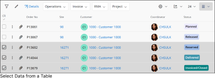 Select Data from Table