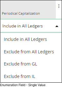 Single Value Enumeration Field