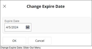 Change Expiry Date