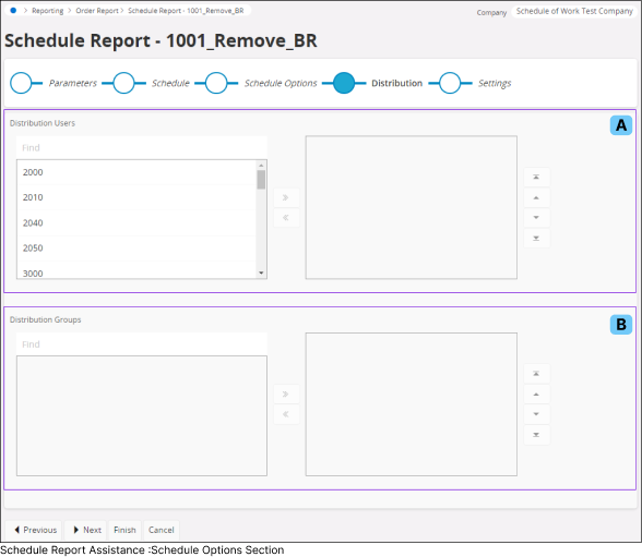 Scheduling Assistance: Distribution Section