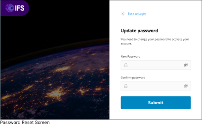 Password Reset Screen