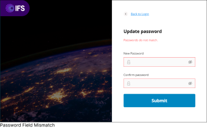Password Field Mismatch