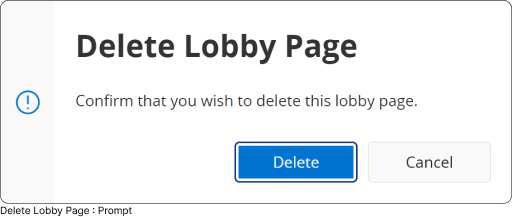 Delete Lobby Page