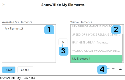 Show / Hide My Elements