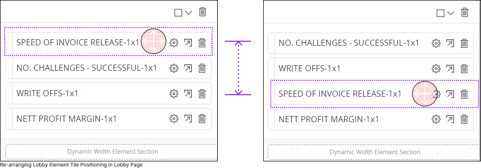 Arrange Lobby Elements Order