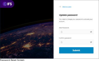 Password Reset Screen