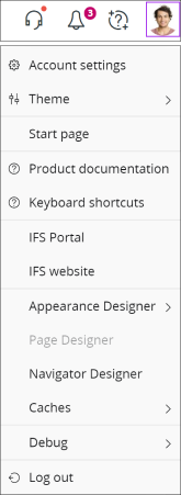 Access Applications Menu