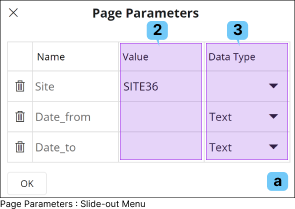 Page Parameter Menu