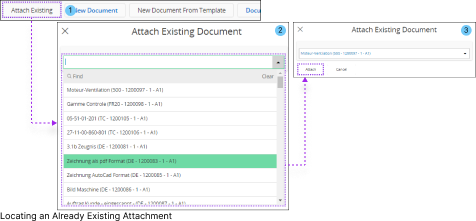 Locating an Existing Attachment