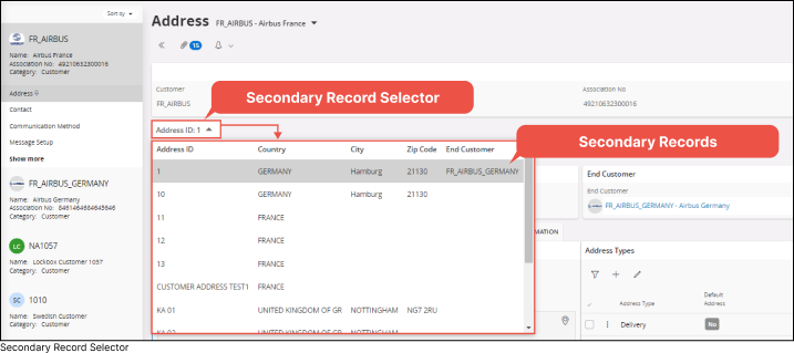 Secondry Record Selector