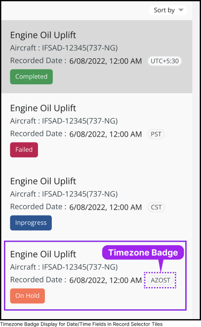 Time Zone Badge Display