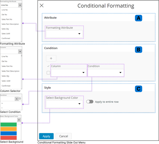 Formatting Slide-out Menu