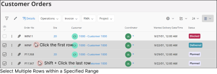 Select Multiple Rows
