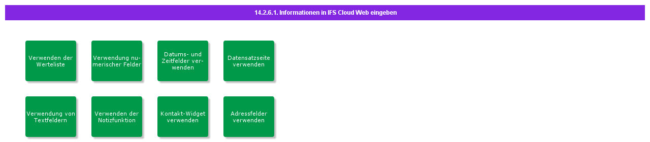 14.2.6.1 Informationen in IFS Cloud Web eingeben
