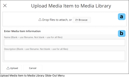 Upload Media Items to Library