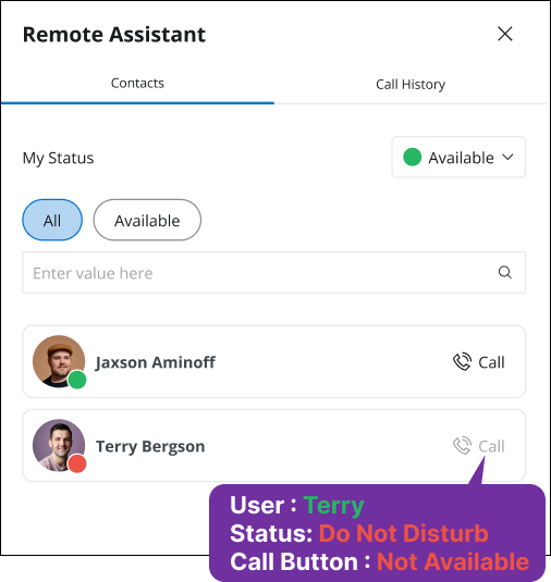 Remote Assistance Example