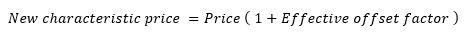 合計価格の新しい特性価格