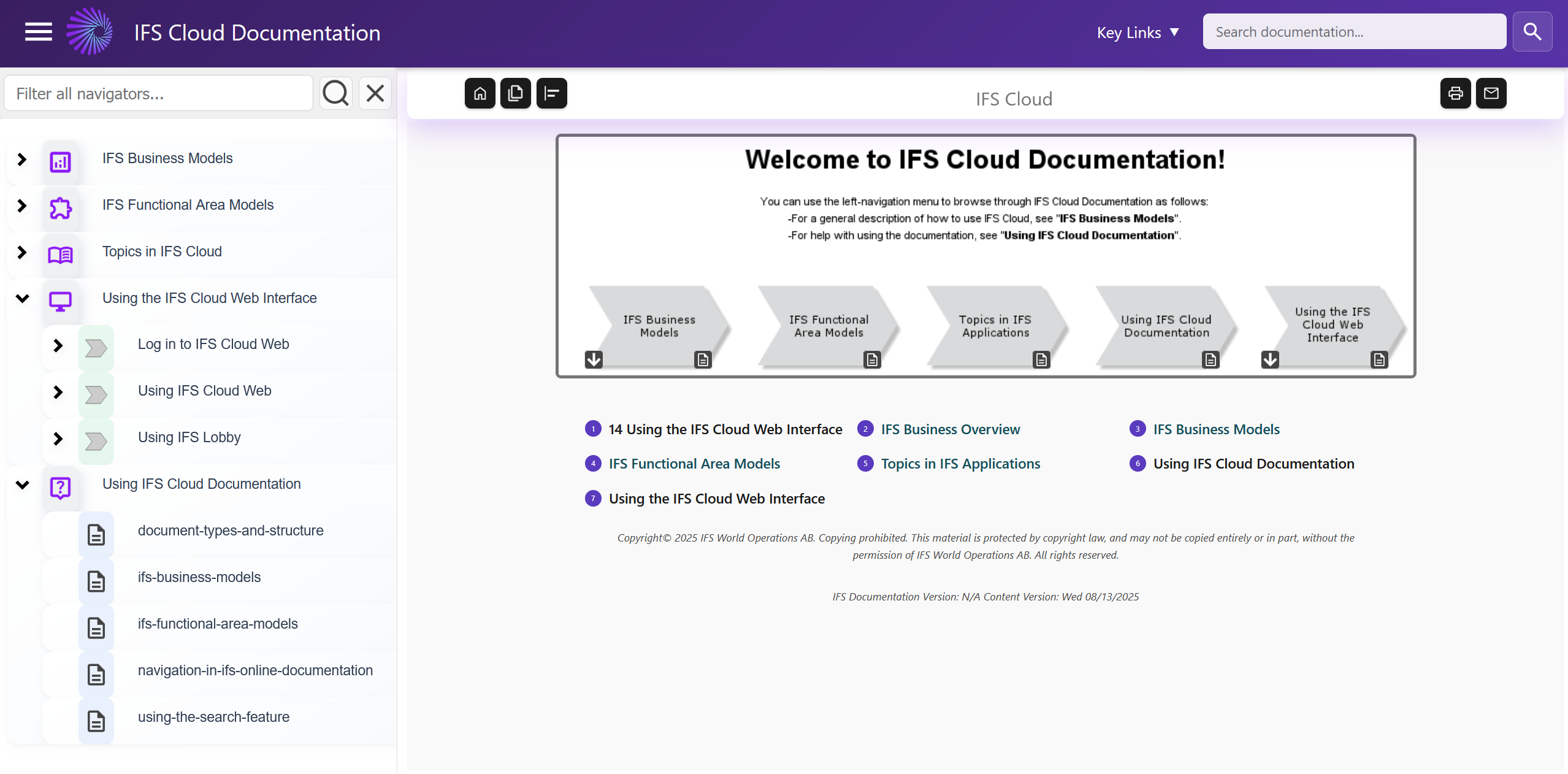 IFS Cloud Documentation Home Page