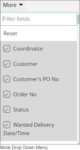 More - Drop Down Menu