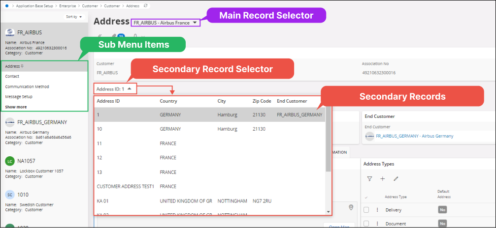 Record Selector Types