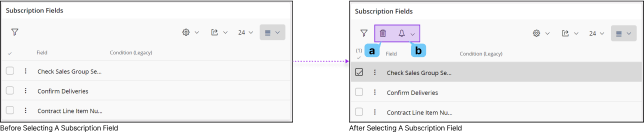 Subscription Fileds Section