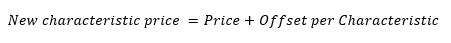 New characteristic price