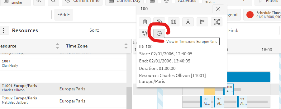 option to switch timezone