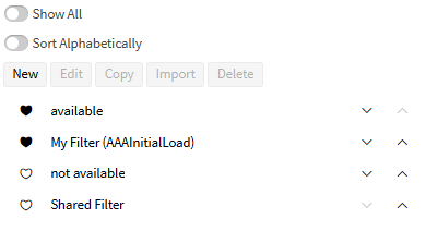 Favourite Filters