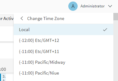 Select a different timezone