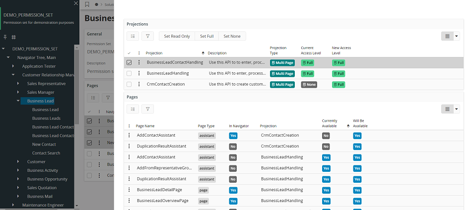 Assistant view of Manage by Navigator