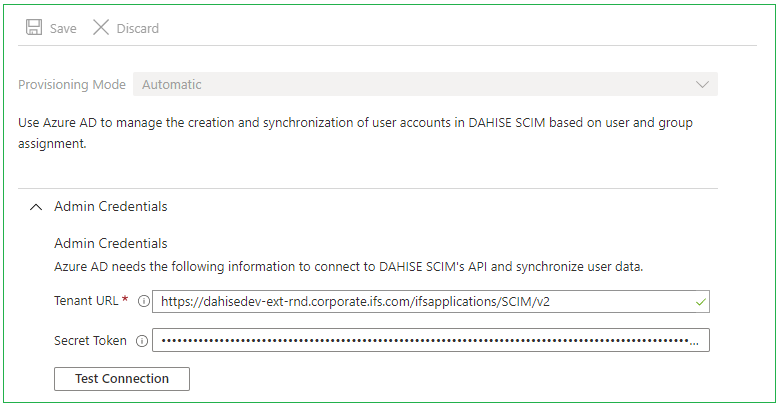 Azure landing page menu