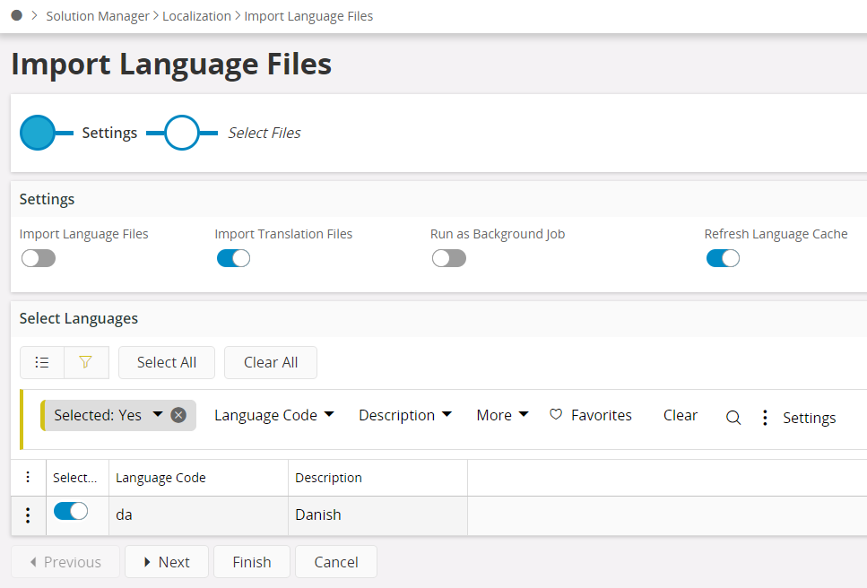 Import Language Files