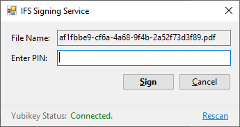 "IFS Signing Service"