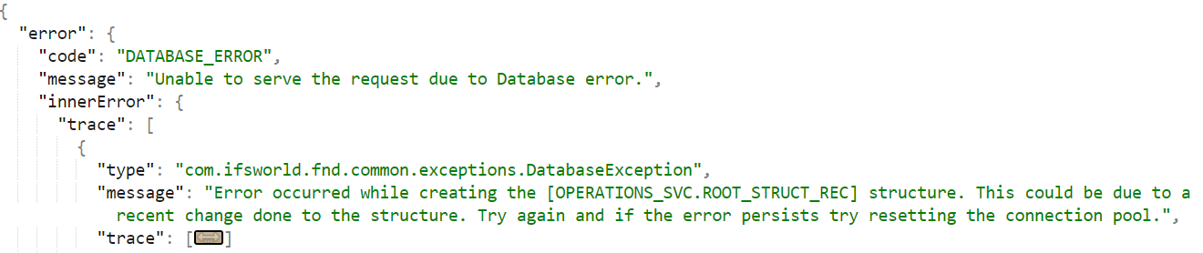 Exception information