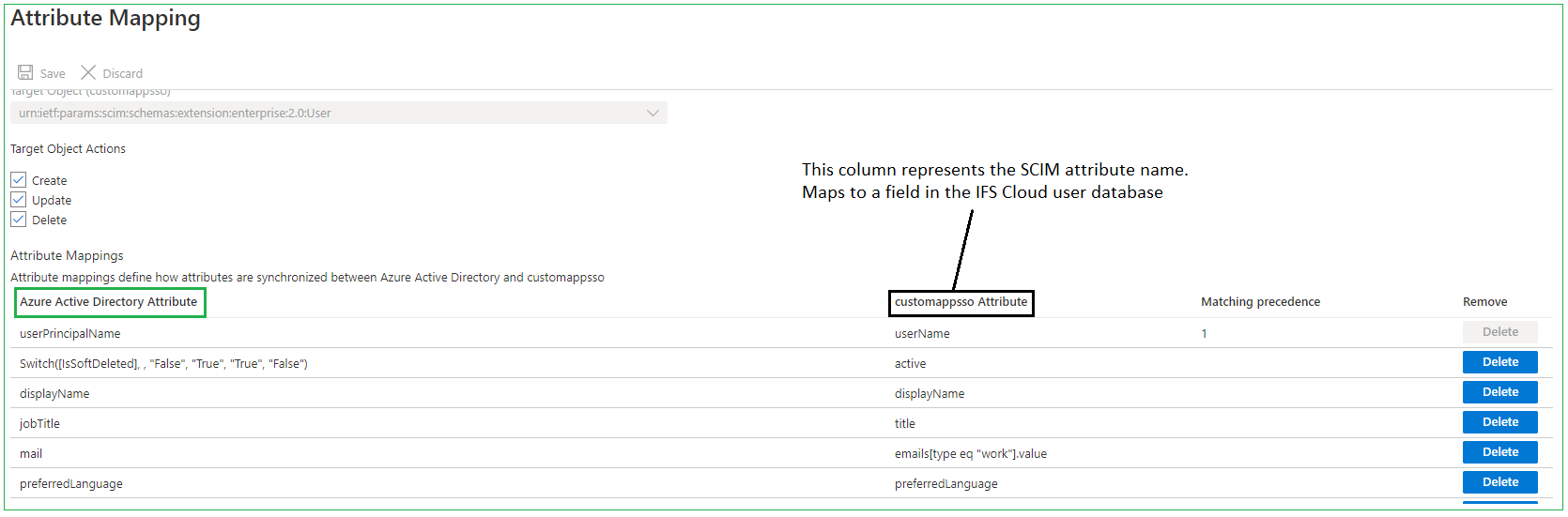 SCIM Attribute Mapping