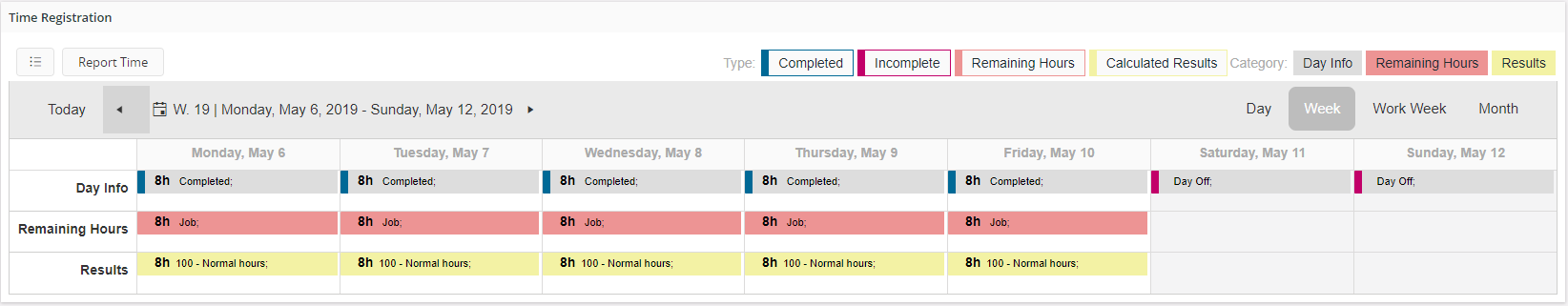 Calendar - Week View