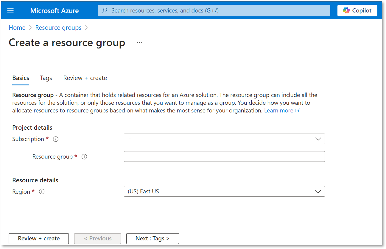 Create a Resource Group - Technical Documentation For IFS Cloud