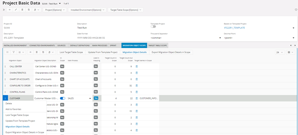 Migration Object Scope