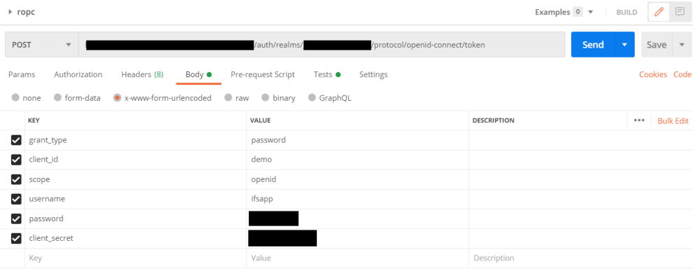 Client Credentials Flow token request set up in Postman.