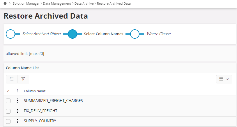 Restore Archived Data - Technical Documentation For IFS Cloud