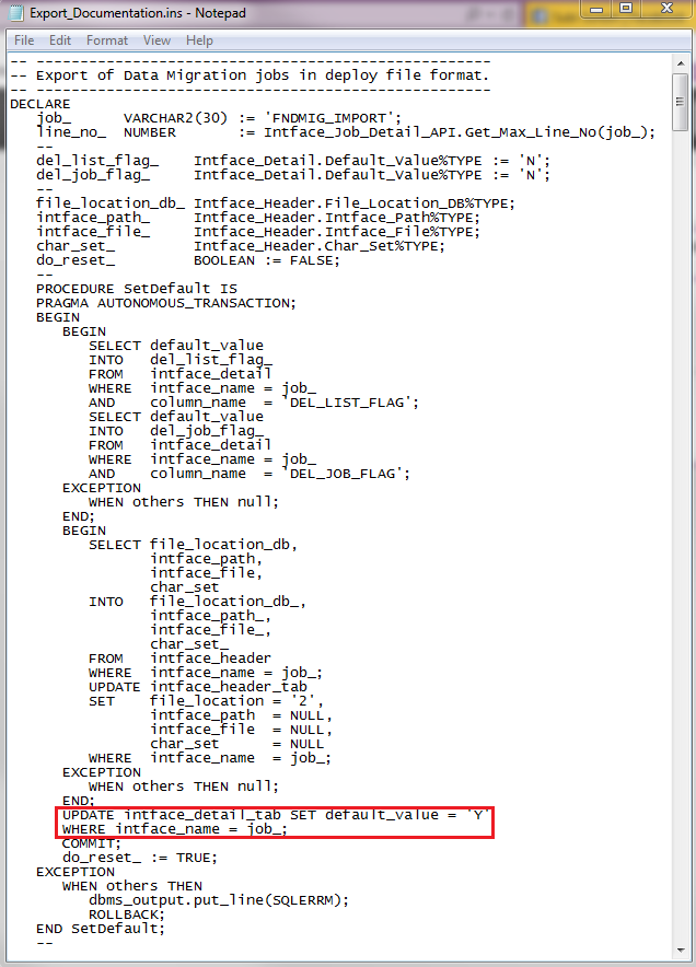 Database Migration Using Export Import Export/Import Migration Definition - Technical Documentation For IFS Cloud