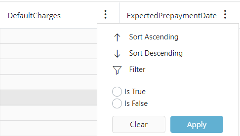 Filter menu for Boolean Attribute