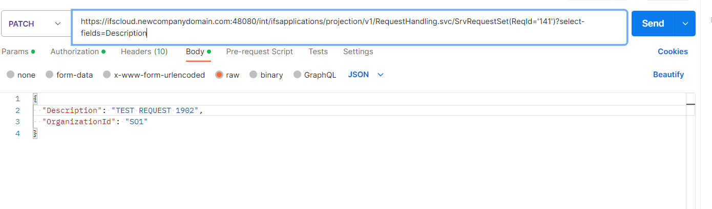 get url with params request