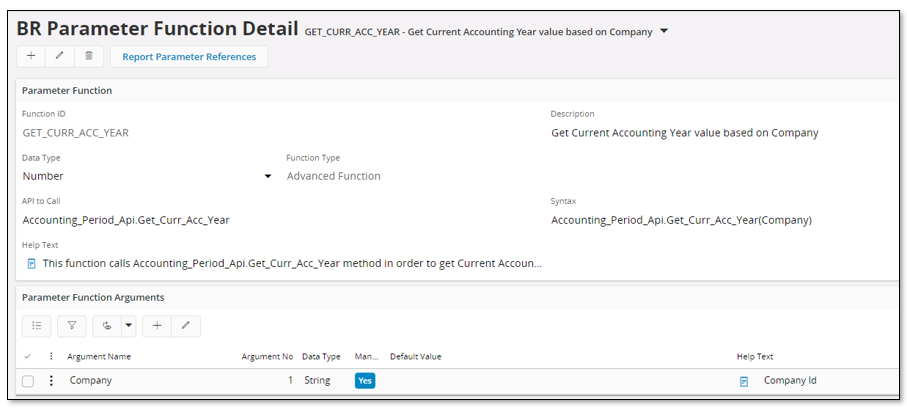 BR Parameter Functions - Technical Documentation For IFS Cloud